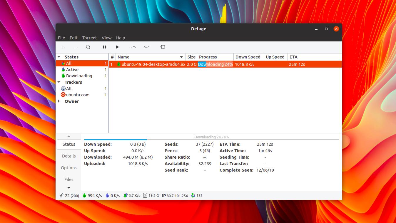 Deluge User Interface