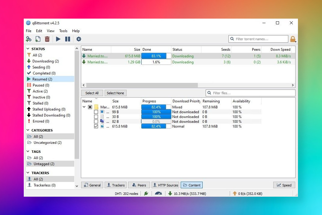 qBitTorrent User Interface